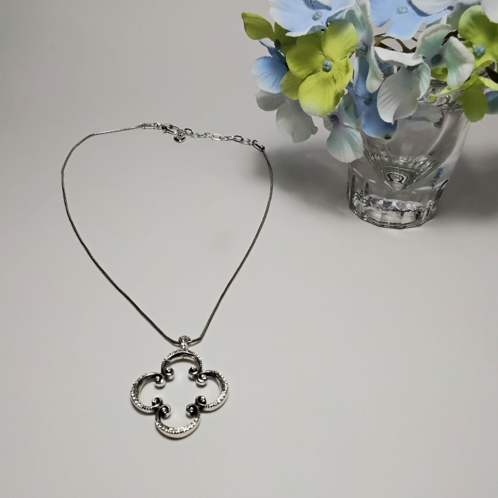 Brighton Silver Tone Rhinestone Necklace